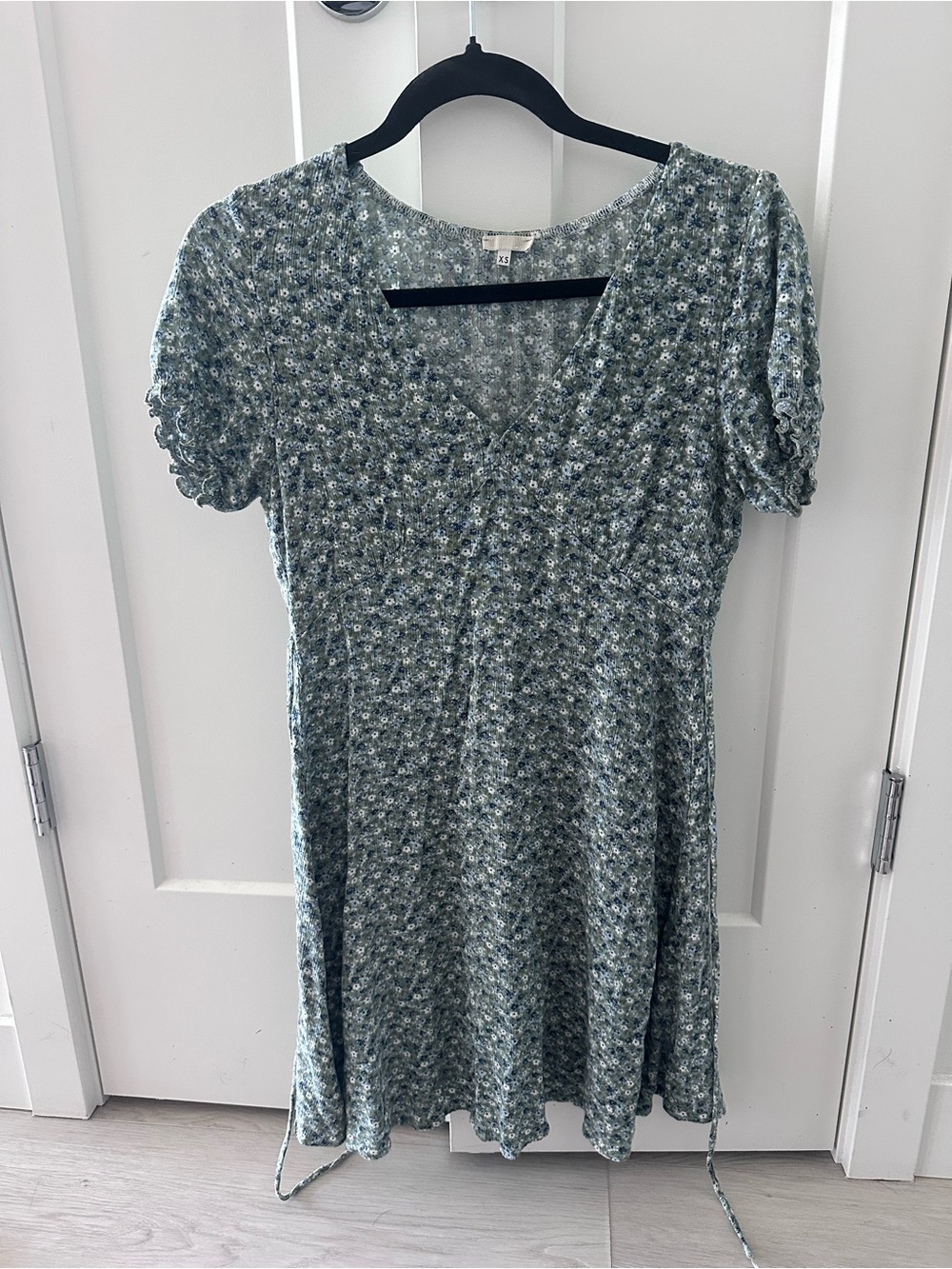 Floral Green Brandy Melville Mini Dress
